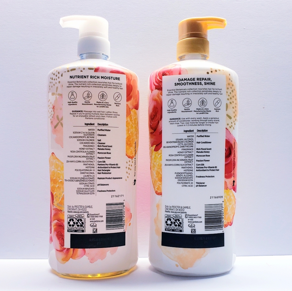 Pantene Essential Botanicals Moroccan Rose & Manuka Honey Shampoo + Conditioner - Picture 2 of 12
